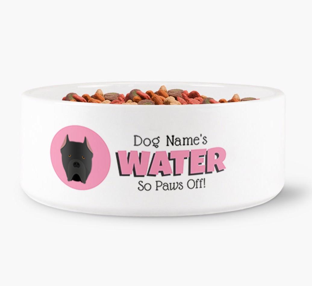 '{dogsName}'s Water' - Personalized Water Bowl for your {breedFullName}