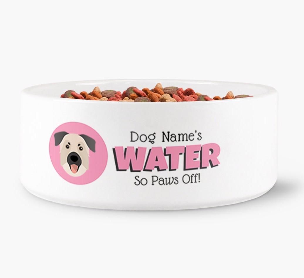 '{dogsName}'s Water' - Personalized Water Bowl for your {breedFullName}