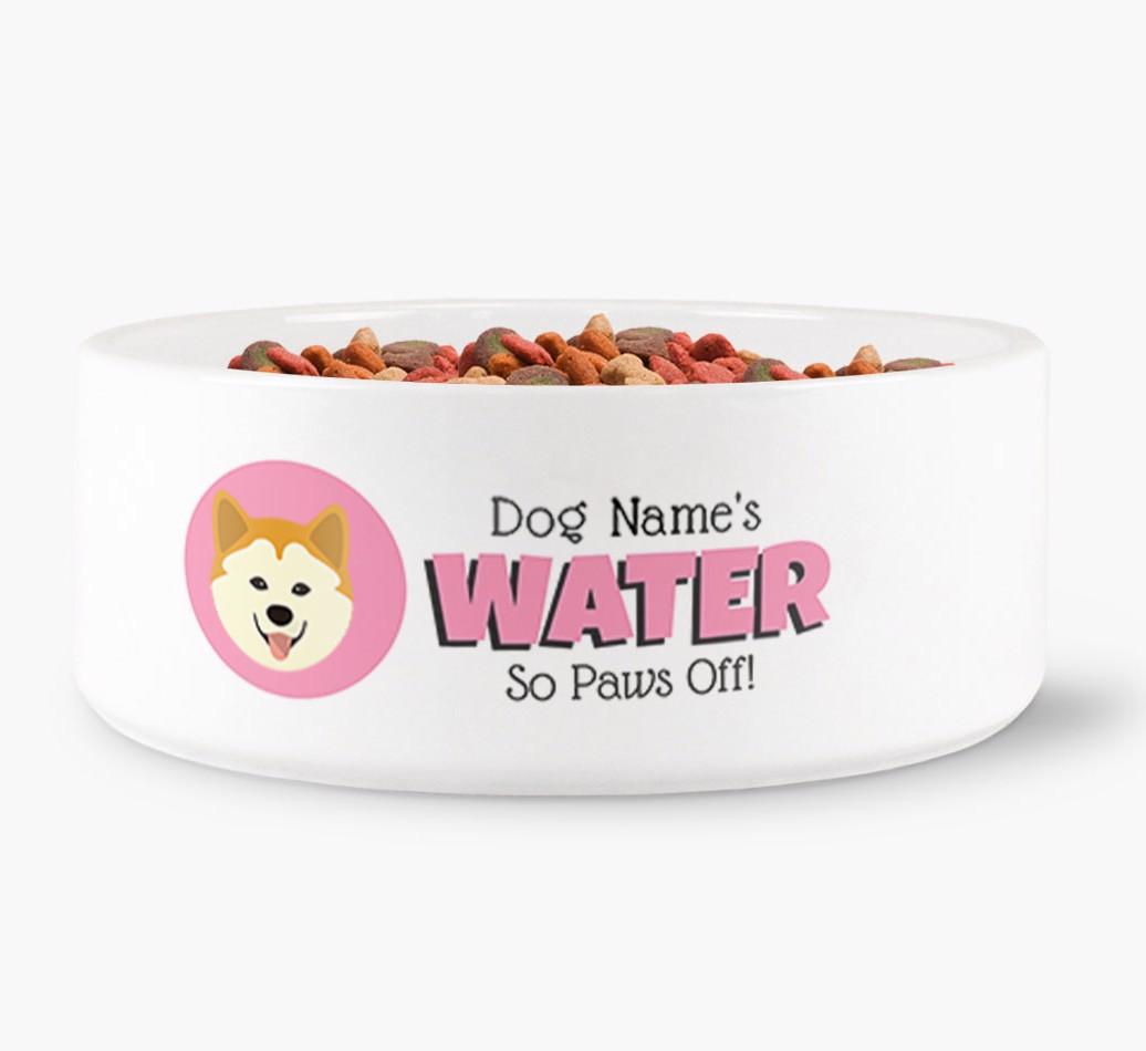 '{dogsName}'s Water' - Personalized Water Bowl for your {breedFullName}