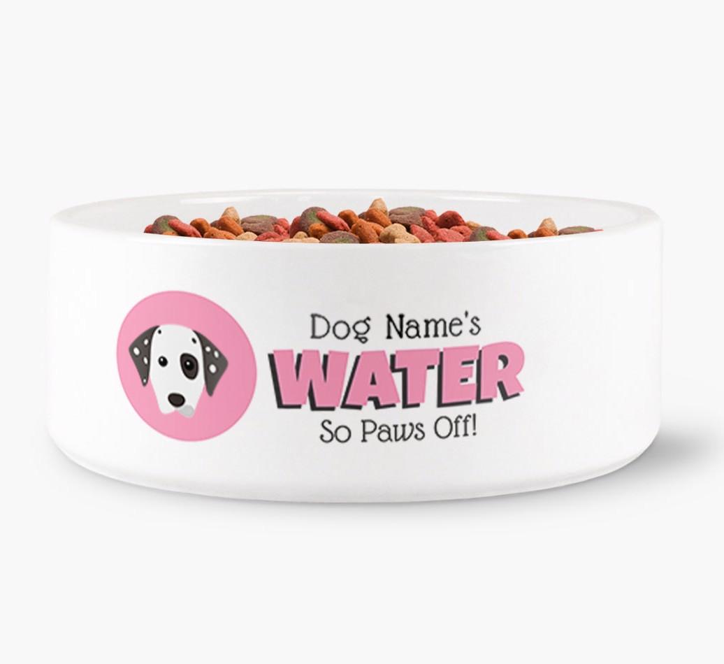 '{dogsName}'s Water' - Personalized Water Bowl for your {breedFullName}