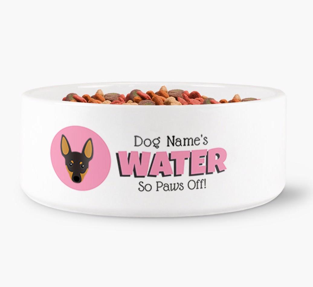 '{dogsName}'s Water' - Personalized Water Bowl for your {breedFullName}