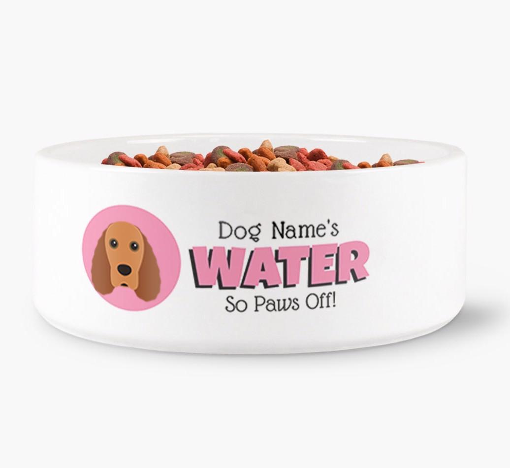 '{dogsName}'s Water' - Personalized Water Bowl for your {breedFullName}