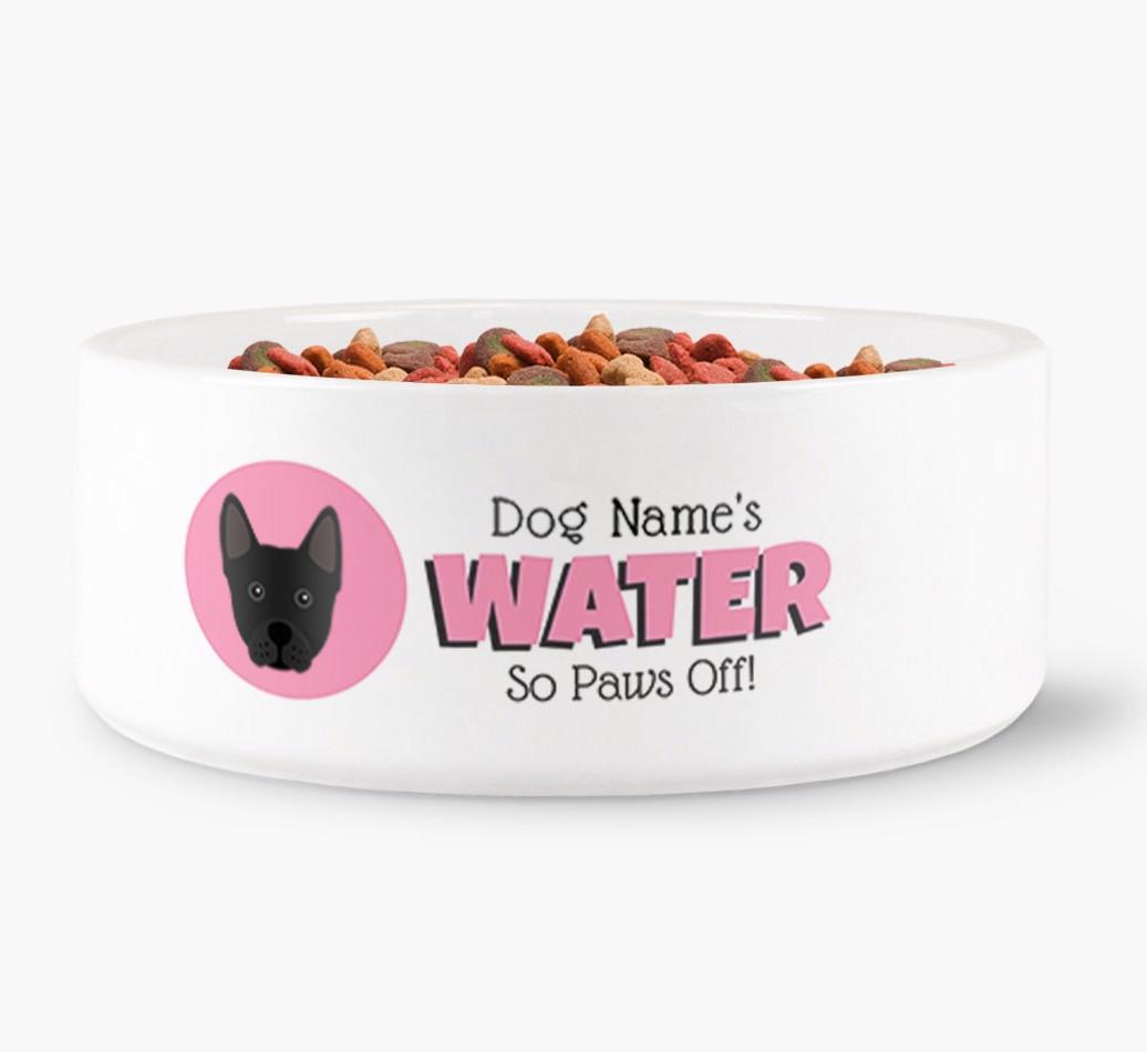 '{dogsName}'s Water' - Personalized Water Bowl for your {breedFullName}