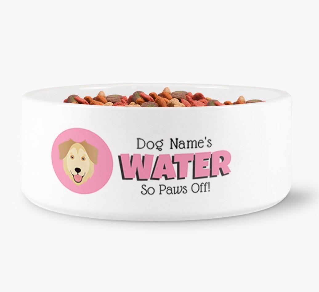 '{dogsName}'s Water' - Personalized Water Bowl for your {breedFullName}