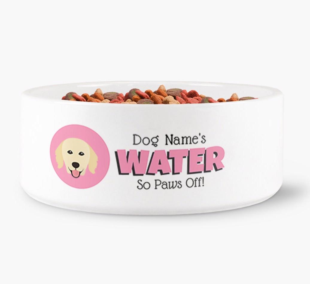 '{dogsName}'s Water' - Personalized Water Bowl for your {breedFullName}