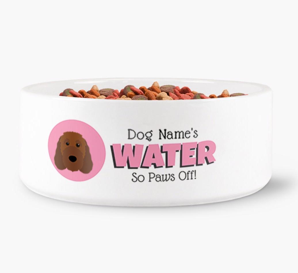 '{dogsName}'s Water' - Personalized Water Bowl for your {breedFullName}