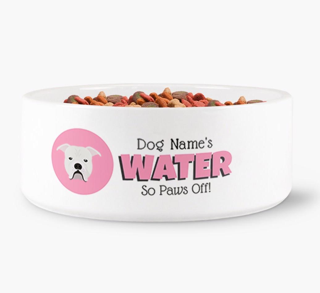 '{dogsName}'s Water' - Personalized Water Bowl for your {breedFullName}