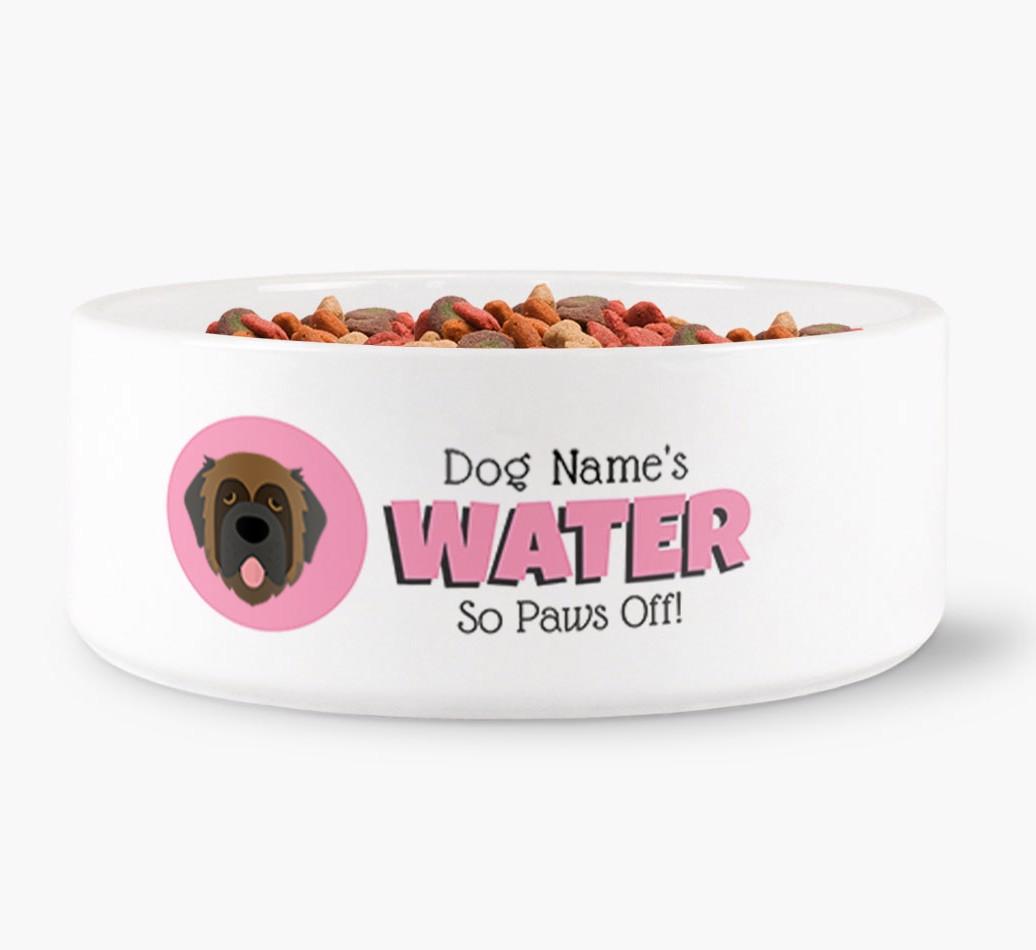 '{dogsName}'s Water' - Personalized Water Bowl for your {breedFullName}