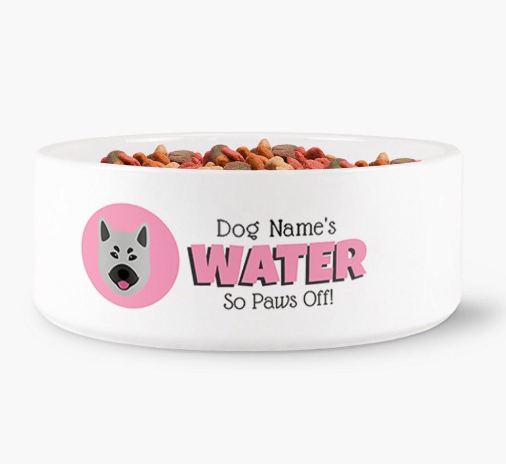 '{dogsName}'s Water' - Personalized Water Bowl for your {breedFullName}