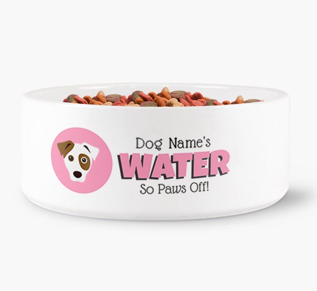 '{dogsName}'s Water' - Personalized Water Bowl for your {breedFullName}