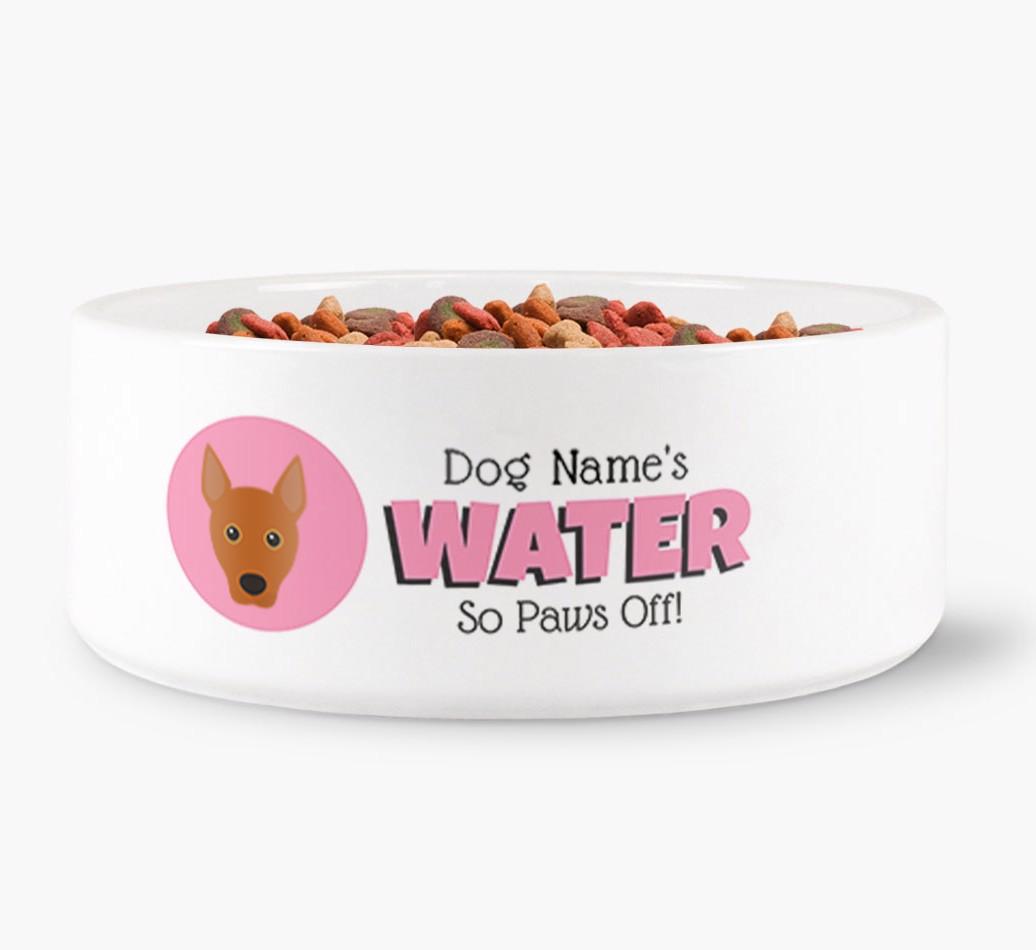 '{dogsName}'s Water' - Personalized Water Bowl for your {breedFullName}