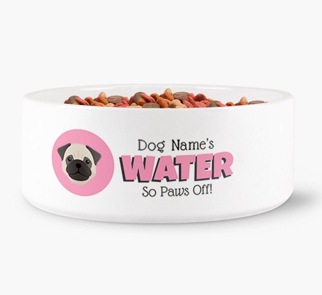 '{dogsName}'s Water' - Personalized Water Bowl for your {breedFullName}