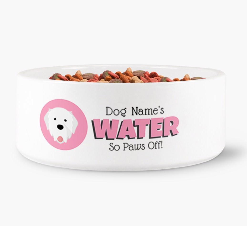 '{dogsName}'s Water' - Personalized Water Bowl for your {breedFullName}