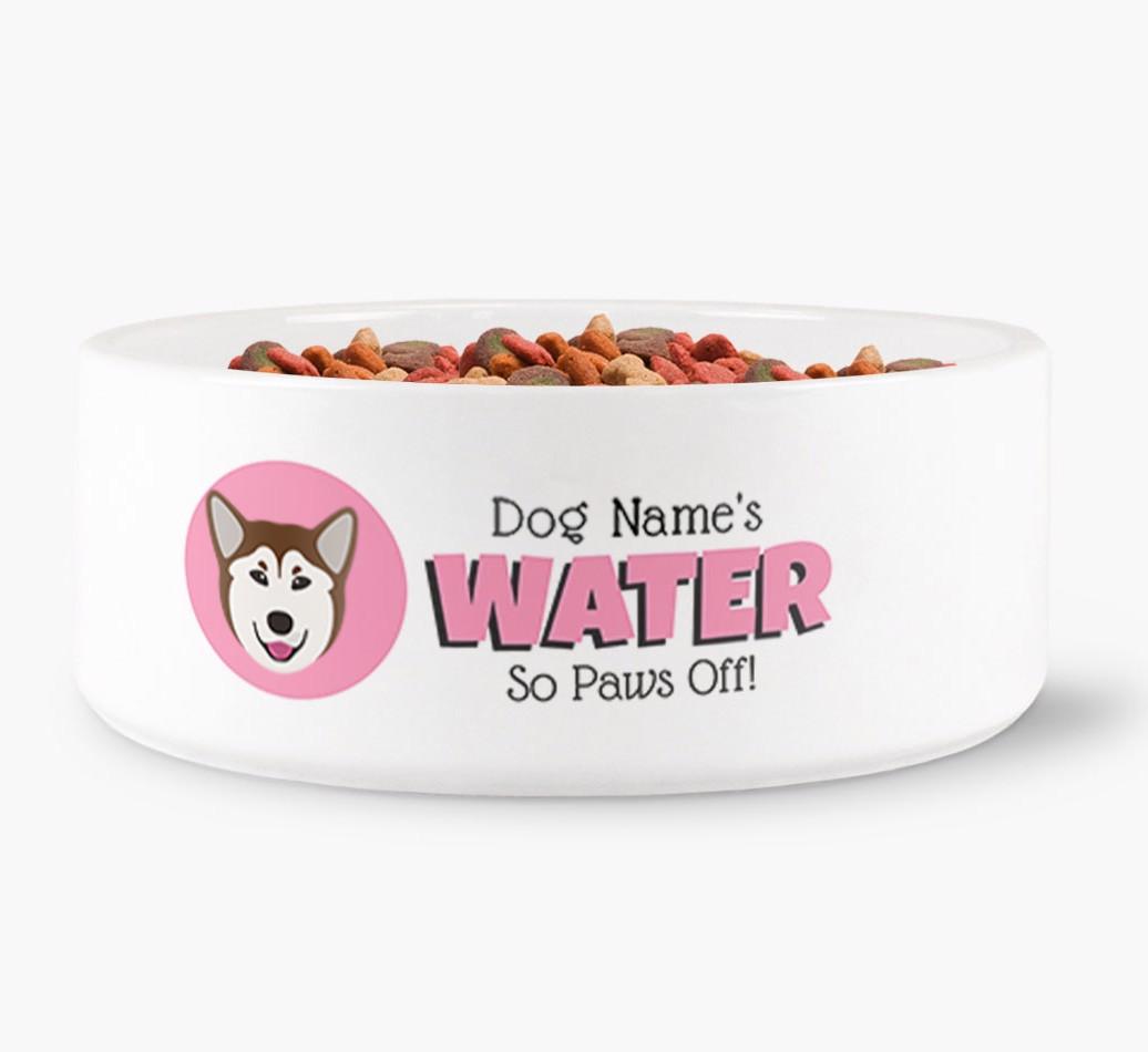 '{dogsName}'s Water' - Personalized Water Bowl for your {breedFullName}