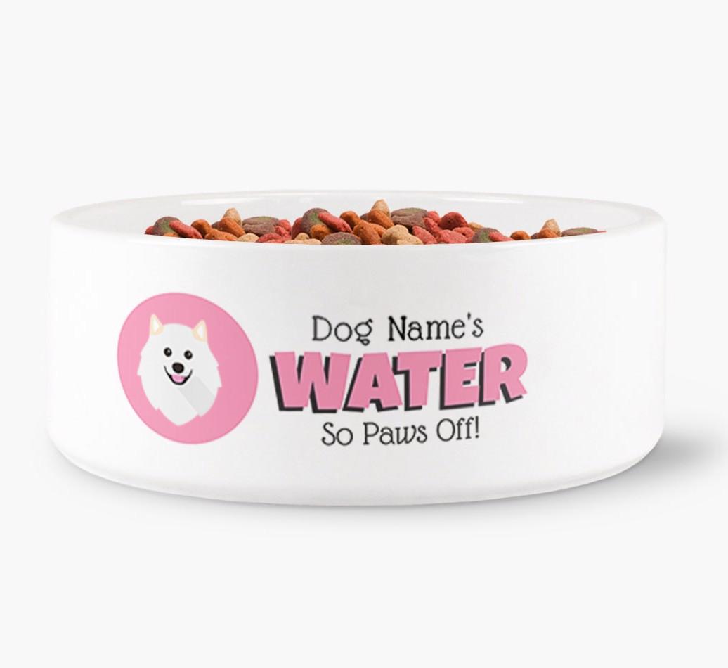 '{dogsName}'s Water' - Personalized Water Bowl for your {breedFullName}