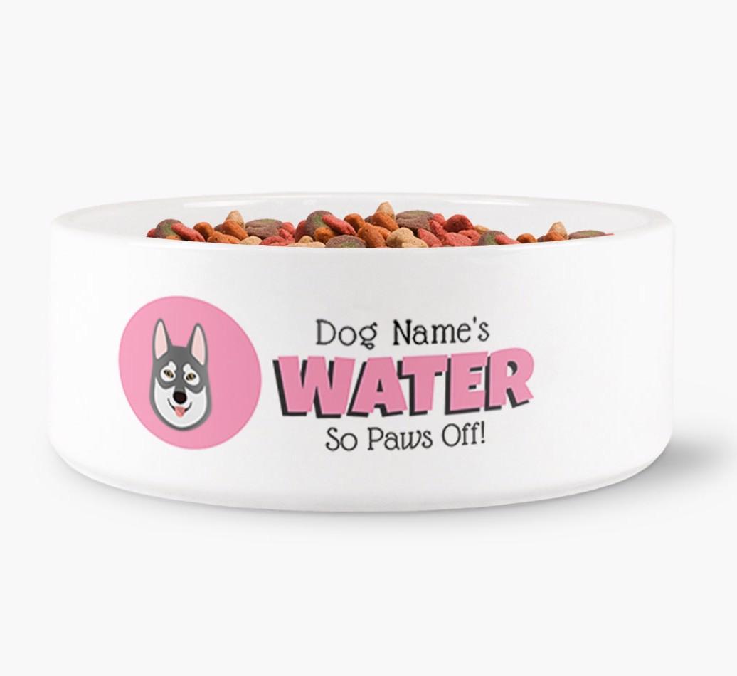 '{dogsName}'s Water' - Personalized Water Bowl for your {breedFullName}