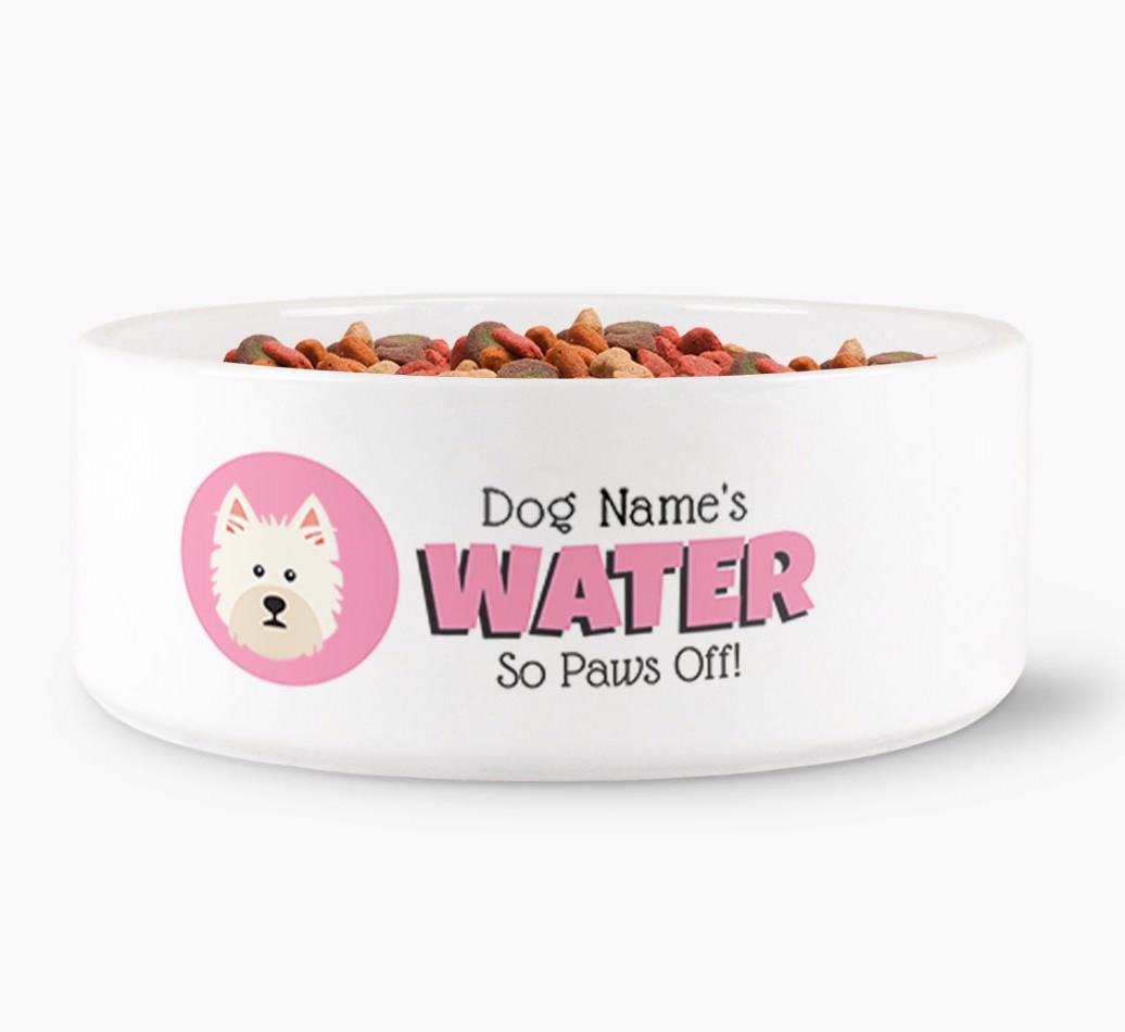 '{dogsName}'s Water' - Personalized Water Bowl for your {breedFullName}