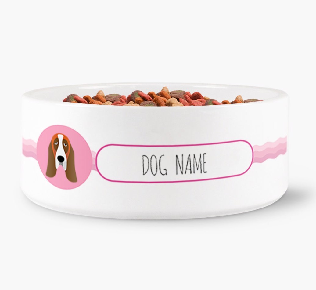 Personalised Wave Water Bowl for {dogsName}
