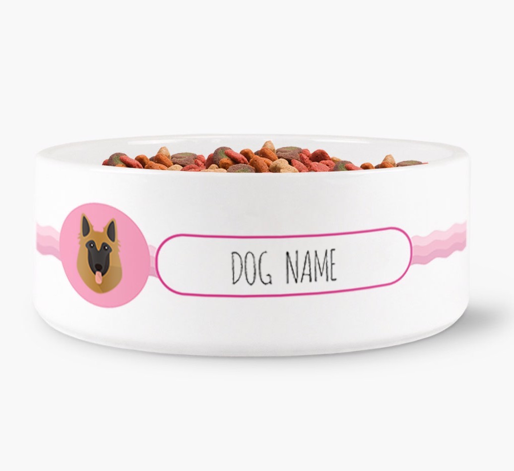 Personalised Wave Water Bowl for {dogsName}