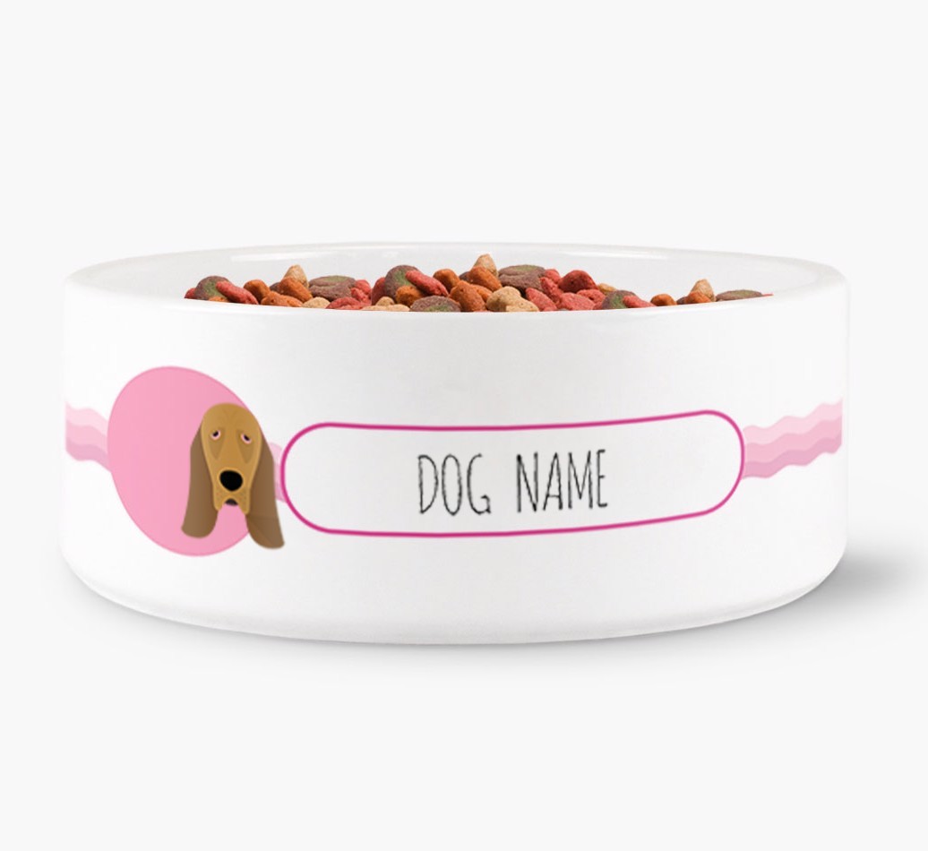 Personalised Wave Water Bowl for {dogsName}