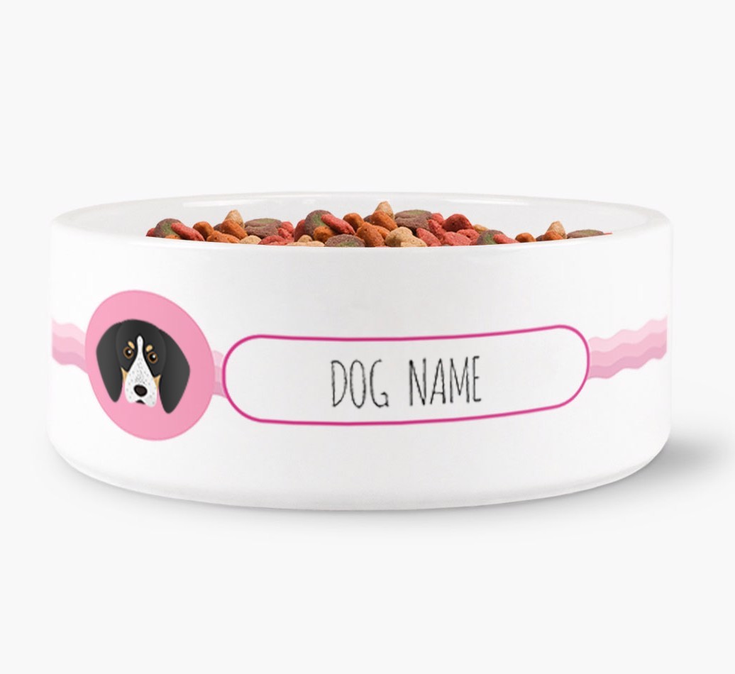 Personalised Wave Water Bowl for {dogsName}