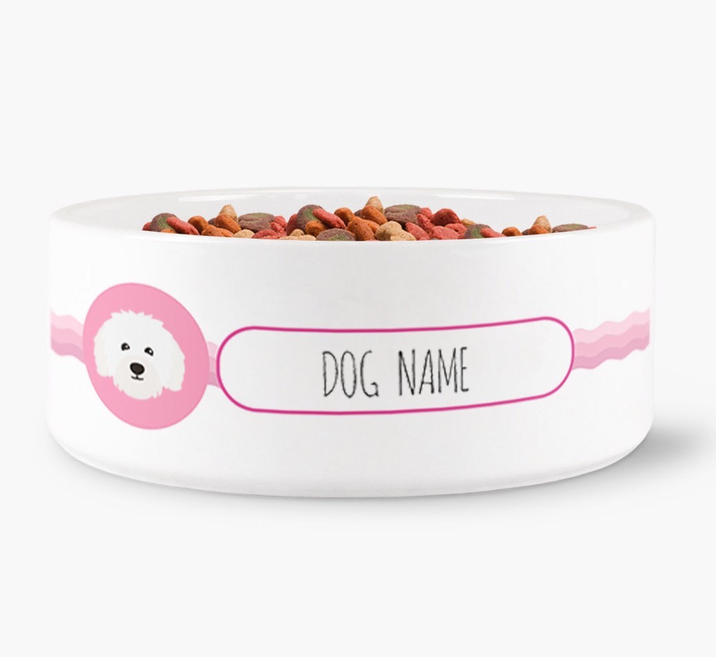 Personalised Wave Water Bowl for {dogsName}