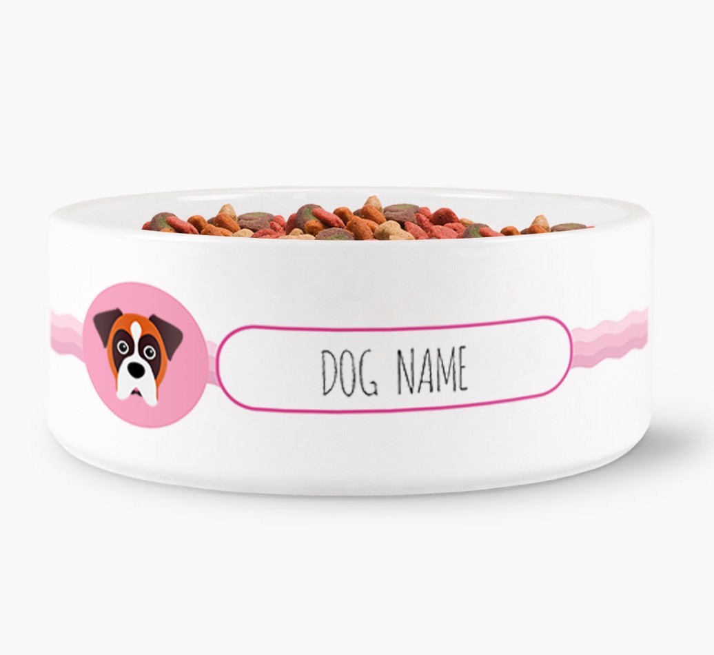 Personalised Wave Water Bowl for {dogsName}