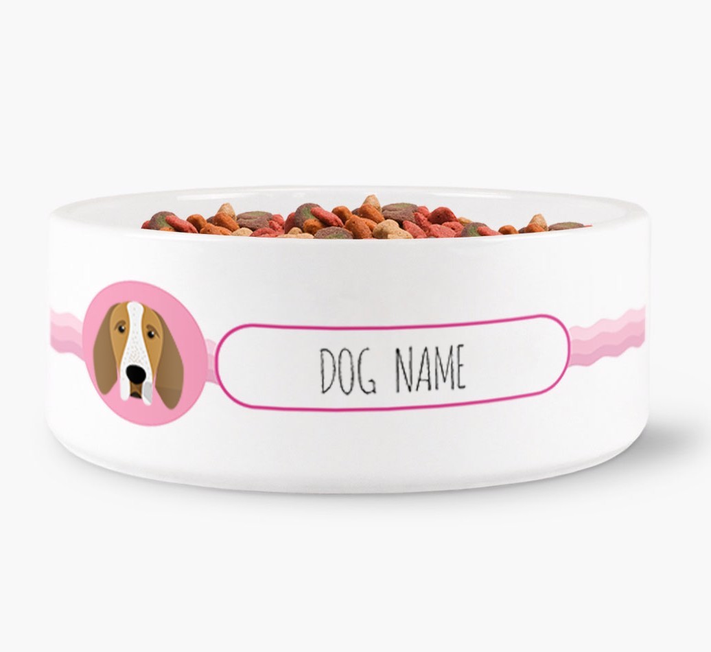 Personalised Wave Water Bowl for {dogsName}