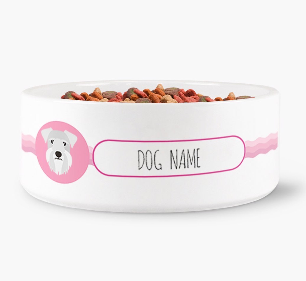 Personalised Wave Water Bowl for {dogsName}