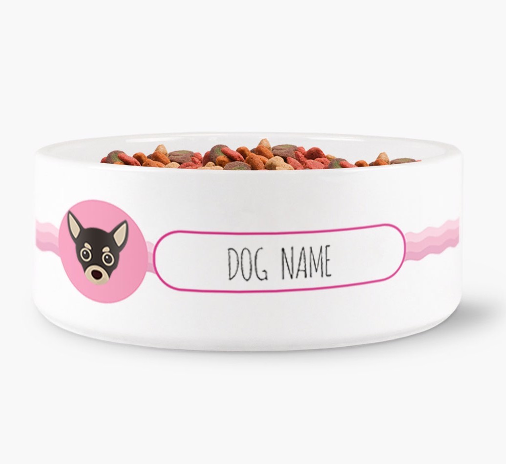 Personalised Wave Water Bowl for {dogsName}