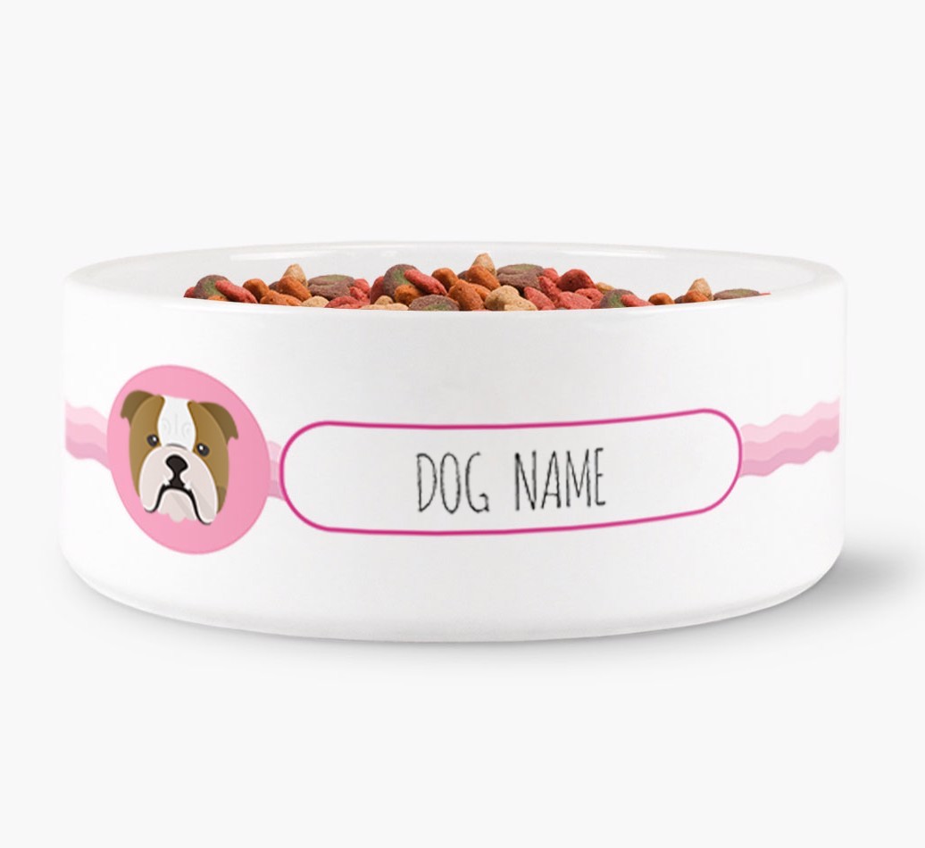 Personalised Wave Water Bowl for {dogsName}