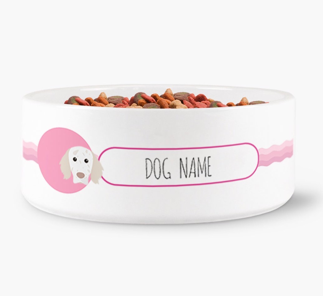 Personalised Wave Water Bowl for {dogsName}