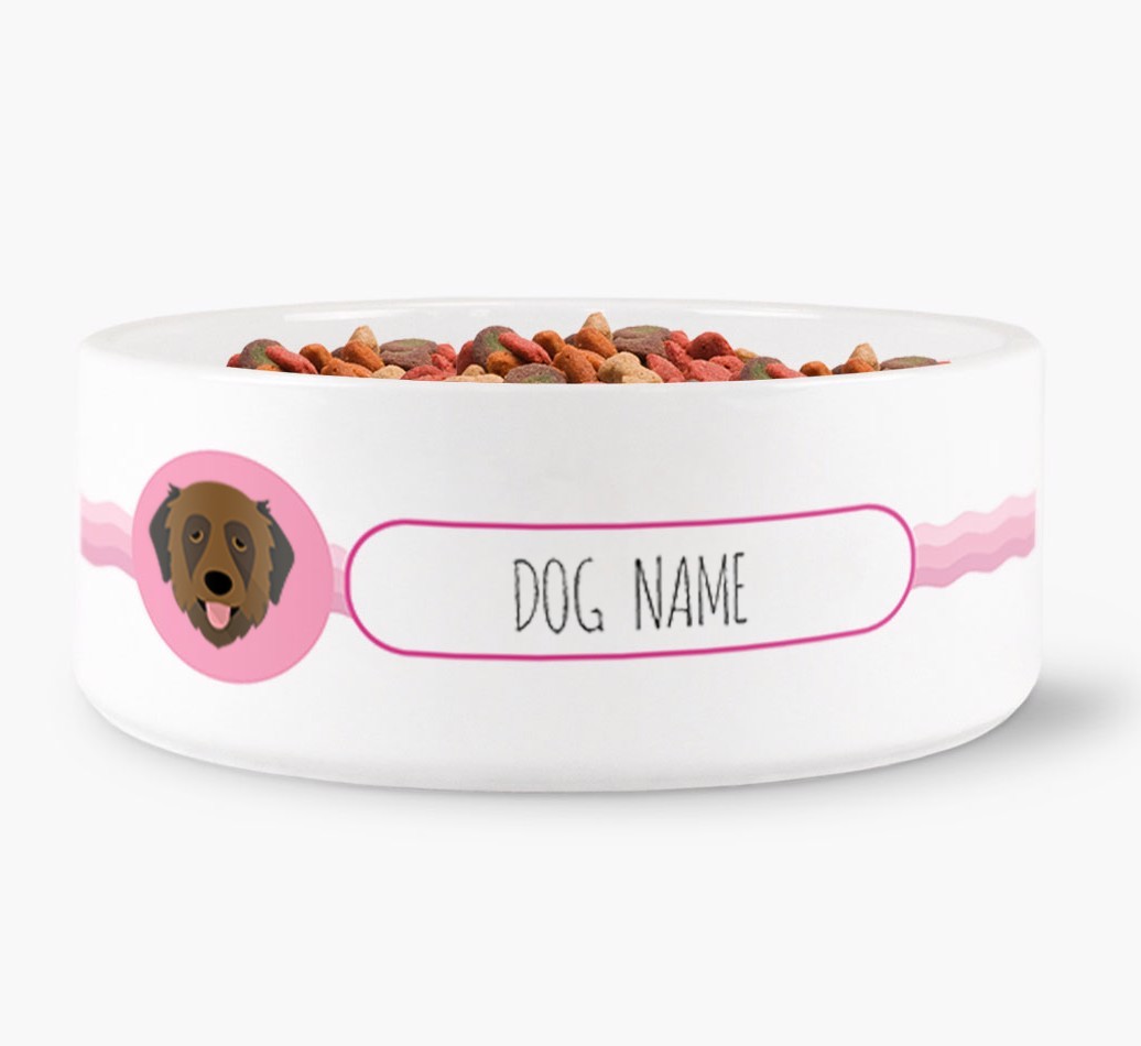 Personalised Wave Water Bowl for {dogsName}