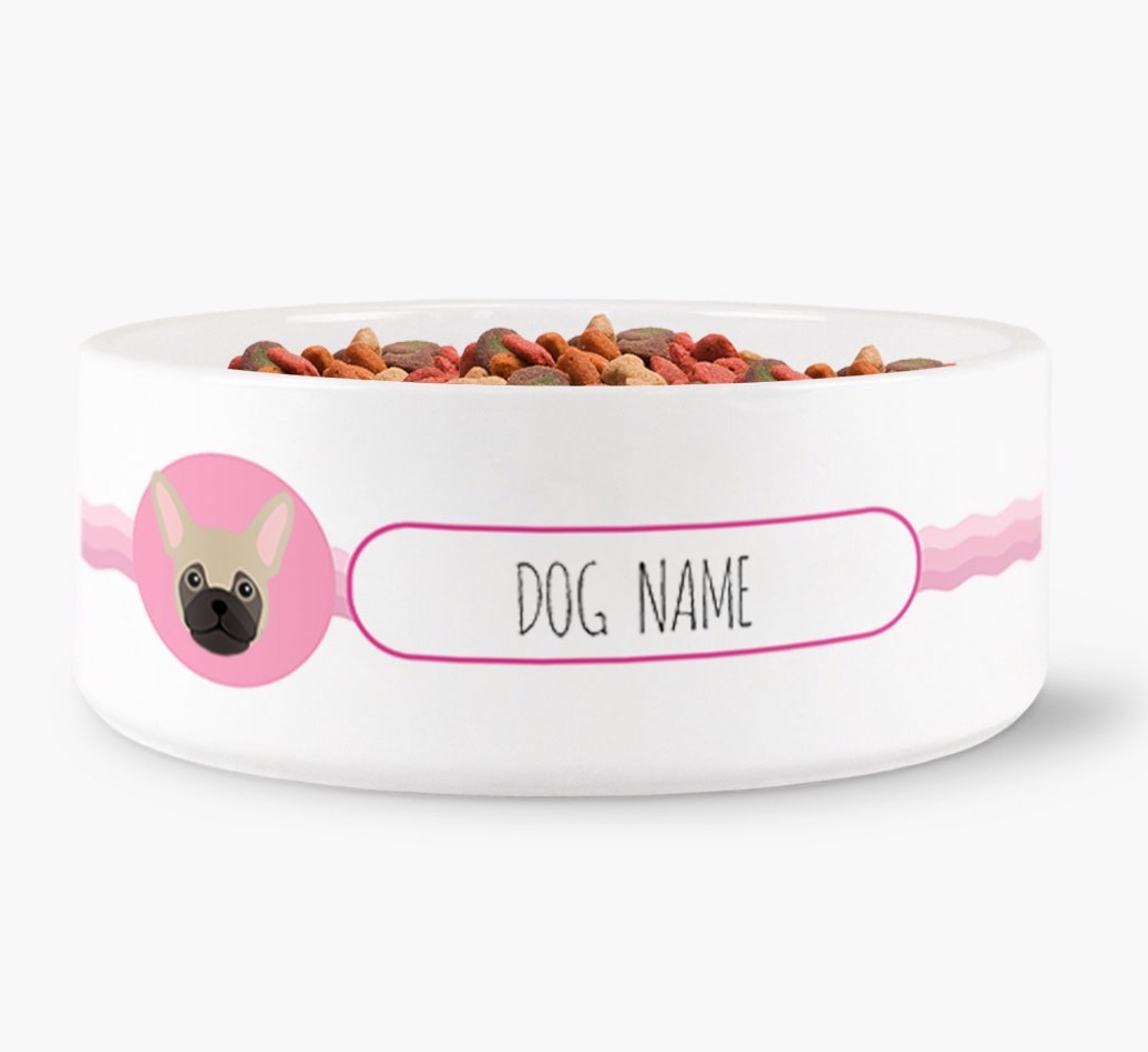 Personalised Wave Water Bowl for {dogsName}