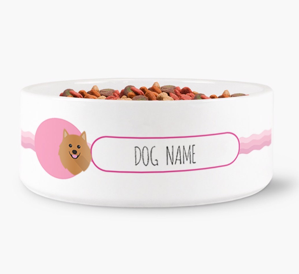 Personalised Wave Water Bowl for {dogsName}