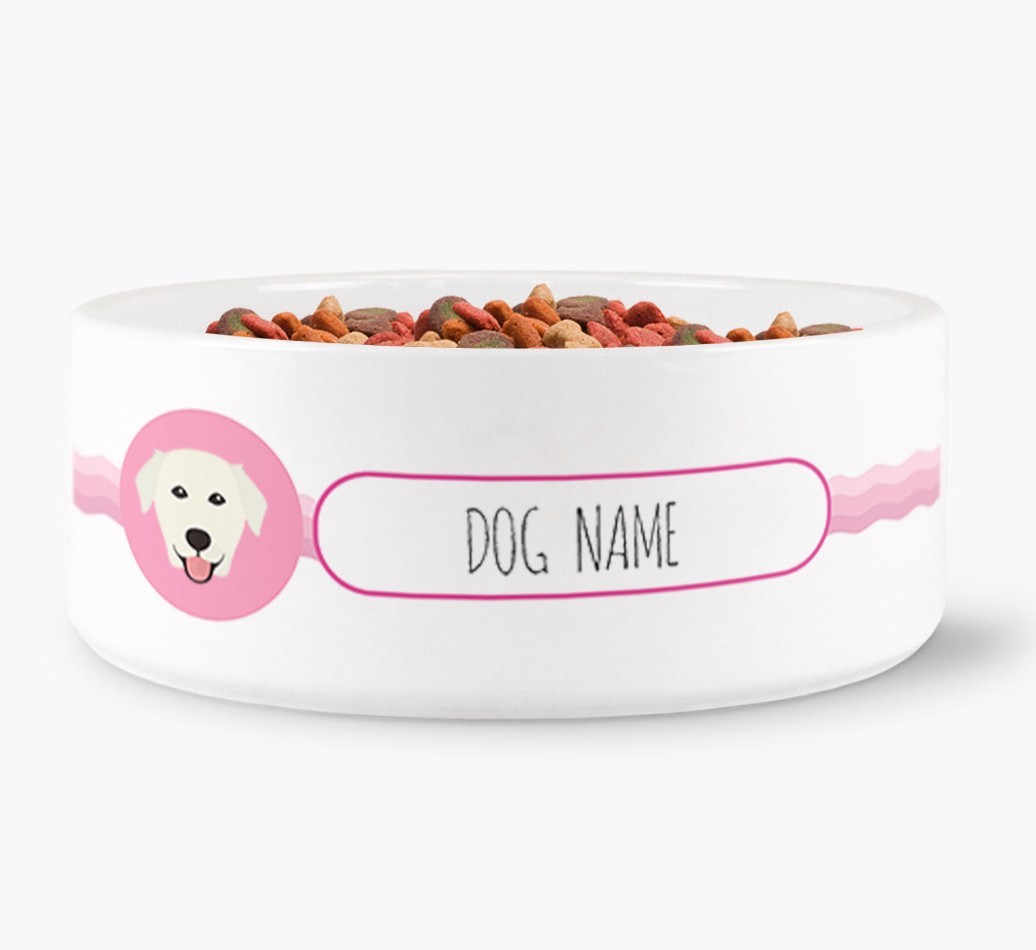 Personalised Wave Water Bowl for {dogsName}