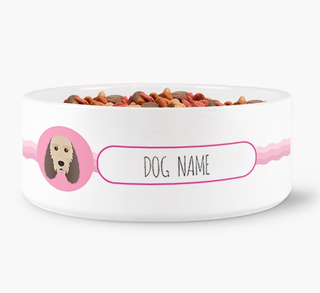 Personalised Wave Water Bowl for {dogsName}