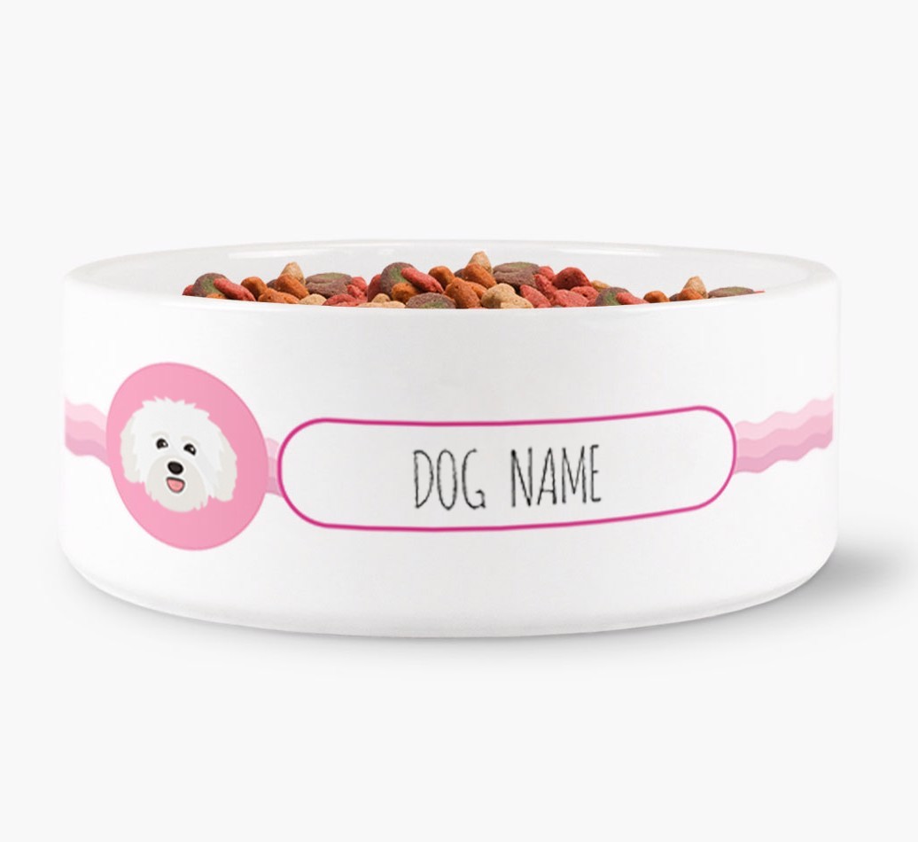 Personalised Wave Water Bowl for {dogsName}