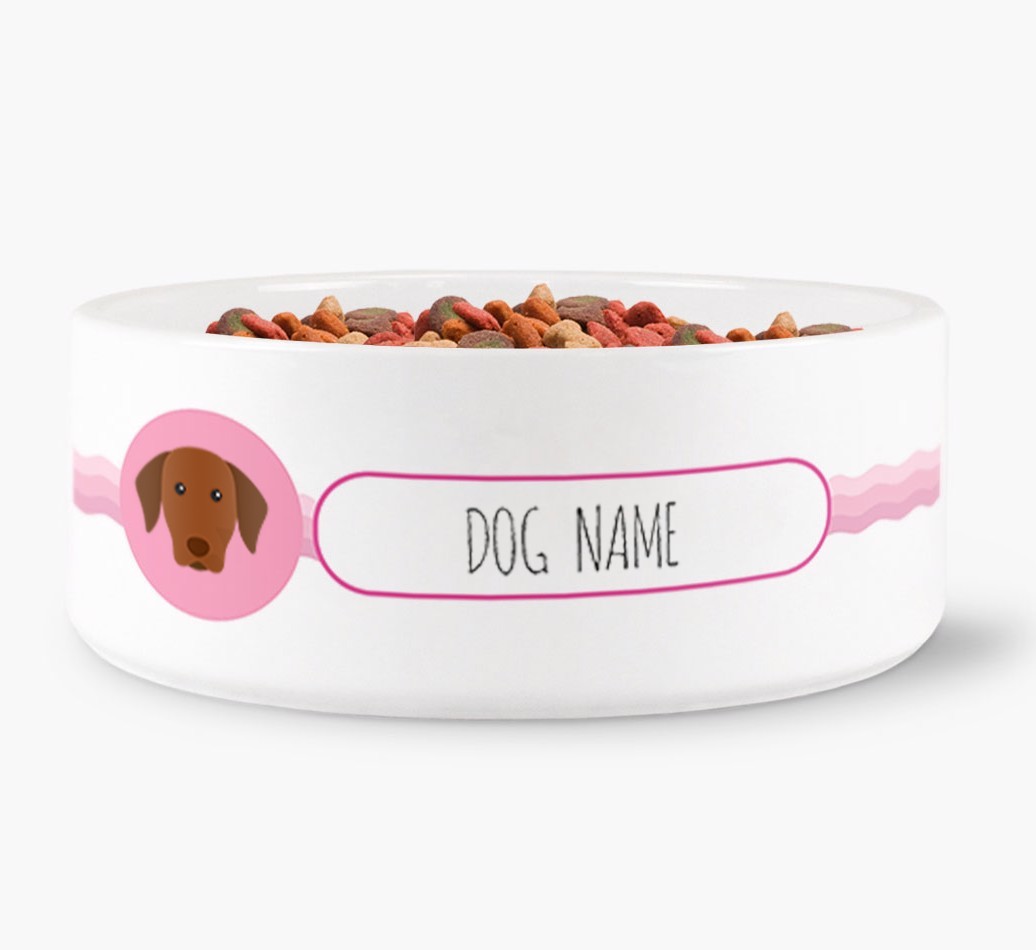 Personalised Wave Water Bowl for {dogsName}