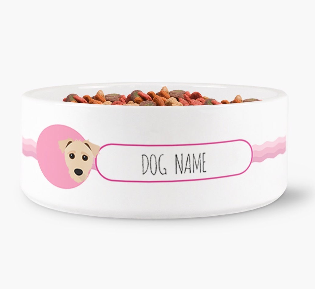 Personalised Wave Water Bowl for {dogsName}