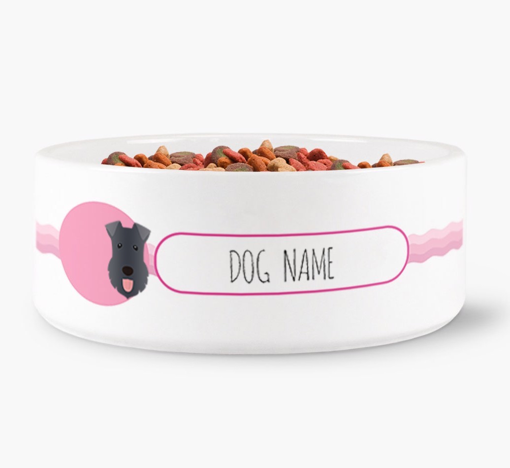 Personalised Wave Water Bowl for {dogsName}