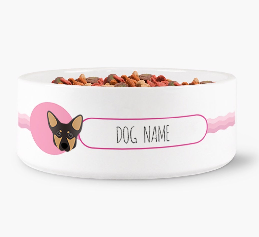 Personalized Wave Water Bowl for {dogsName}