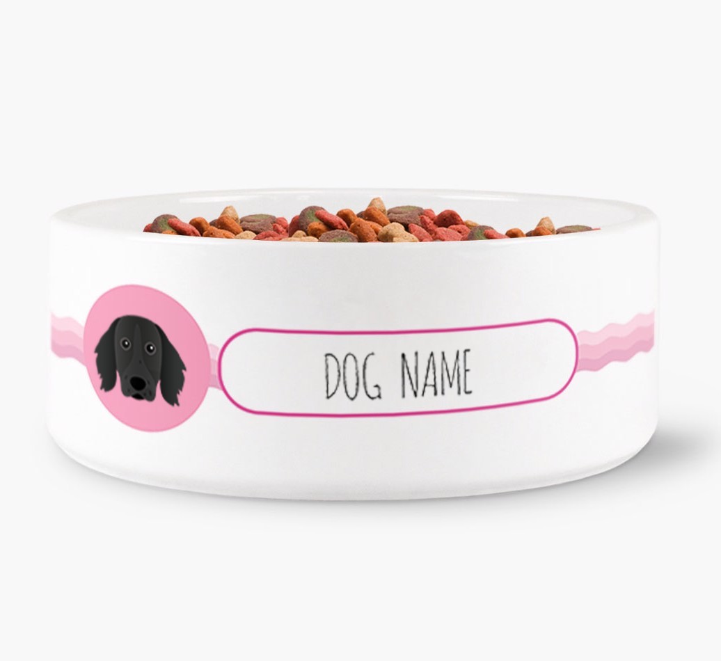 Personalised Wave Water Bowl for {dogsName}