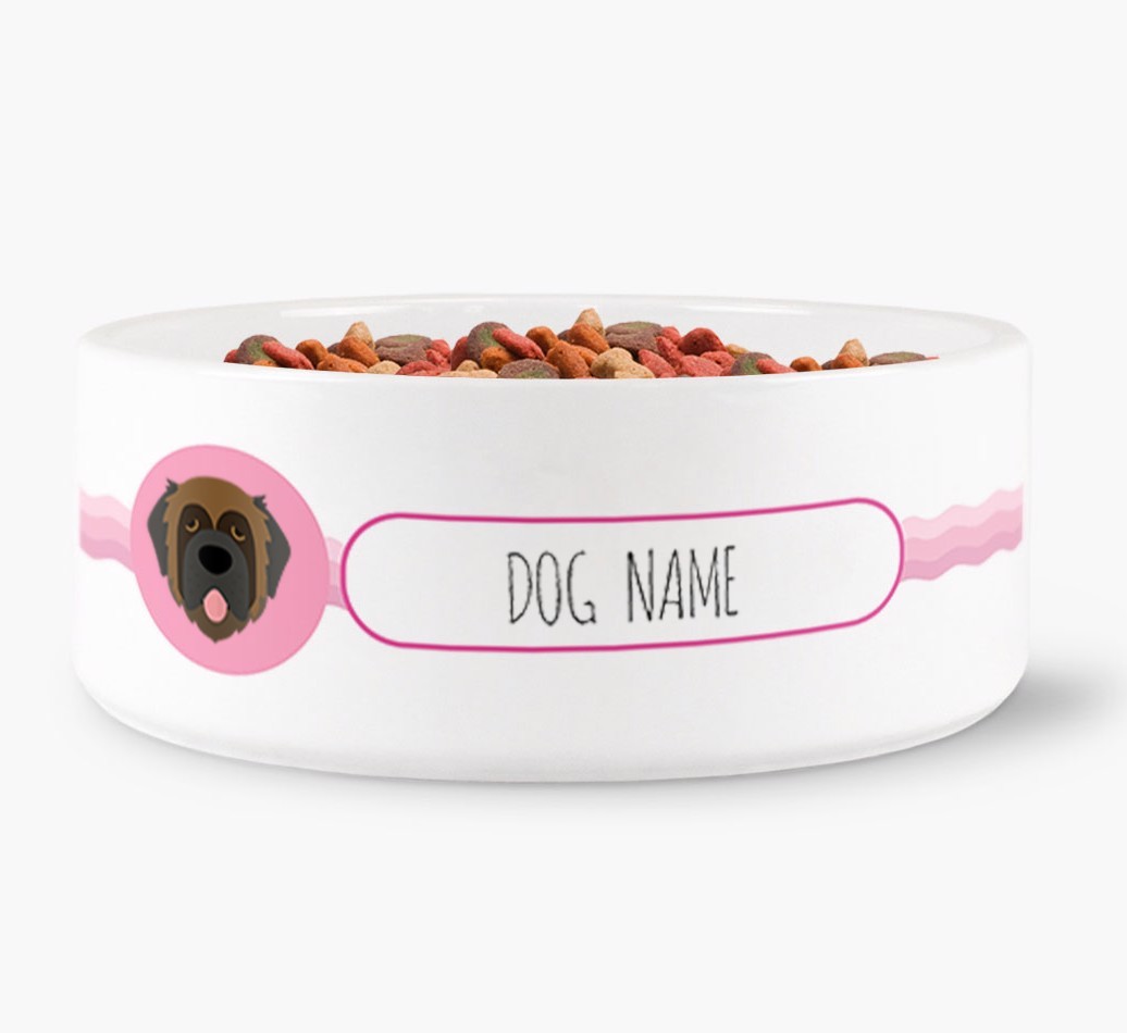 Personalised Wave Water Bowl for {dogsName}