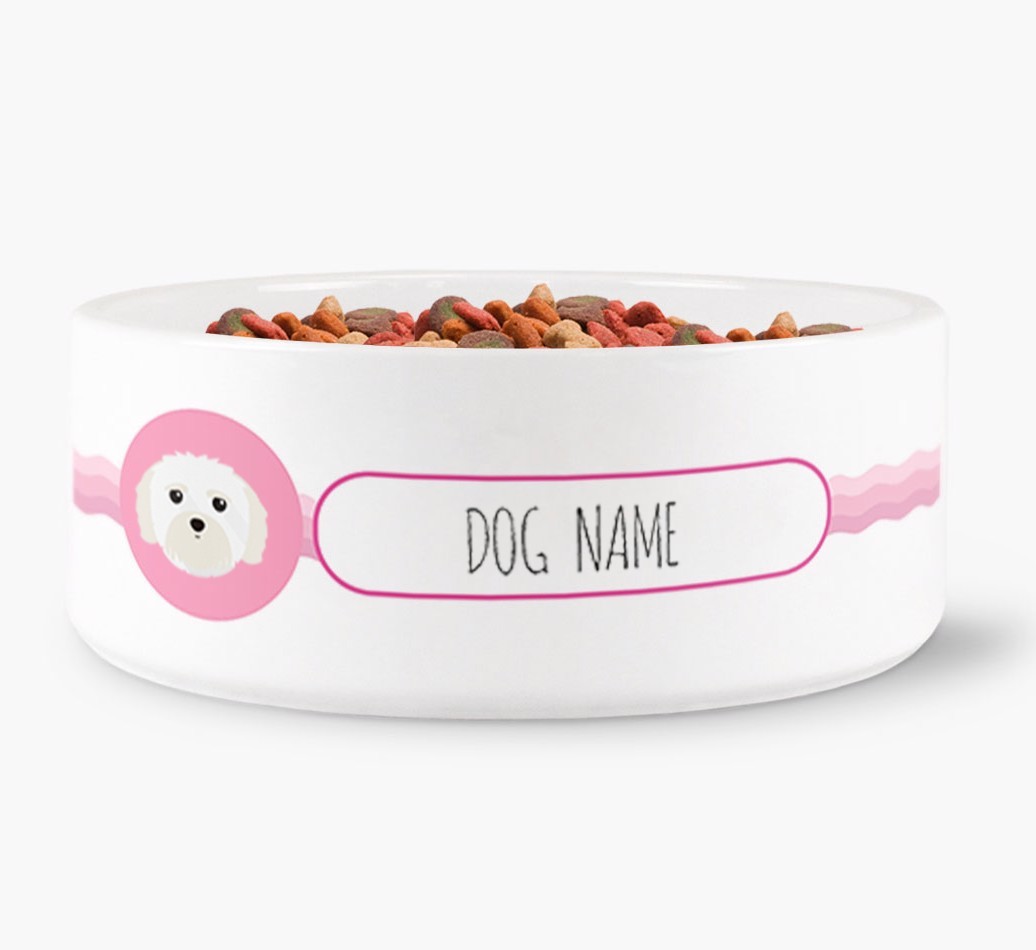 Personalised Wave Water Bowl for {dogsName}