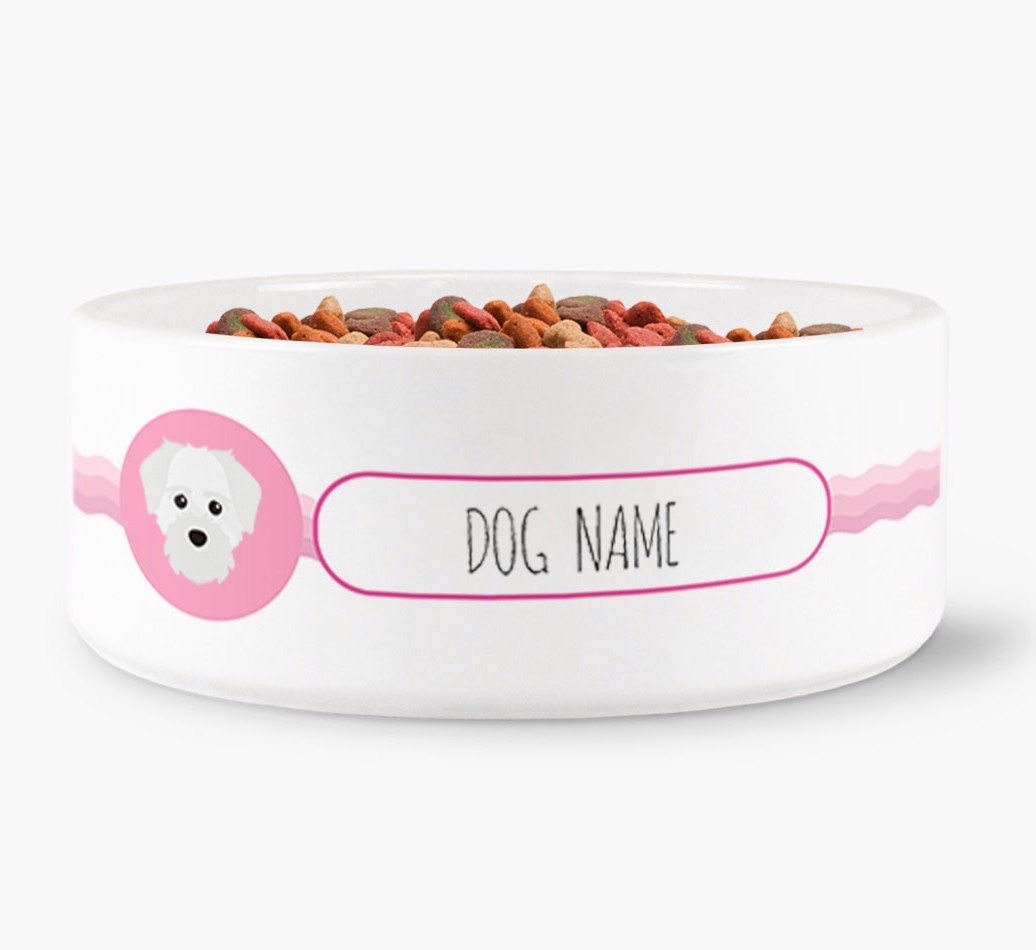 Personalised Wave Water Bowl for {dogsName}