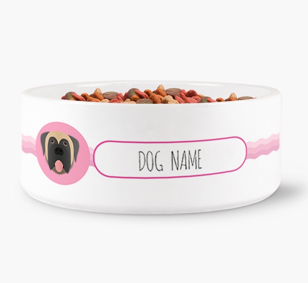 Personalised Wave Water Bowl for {dogsName}