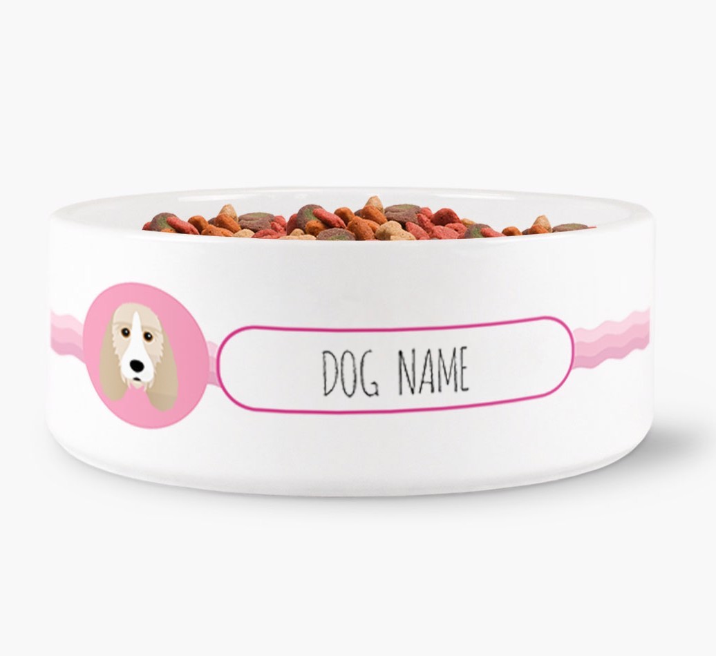 Personalised Wave Water Bowl for {dogsName}
