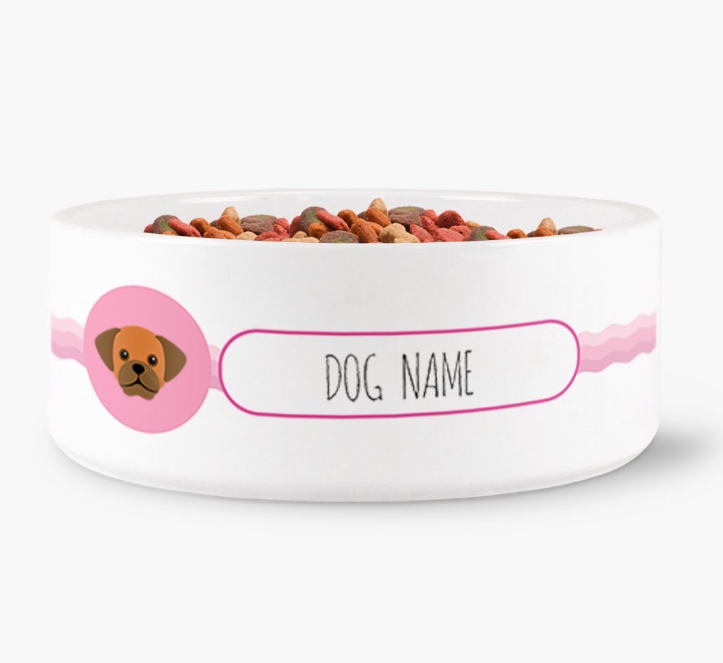 Personalised Wave Water Bowl for {dogsName}