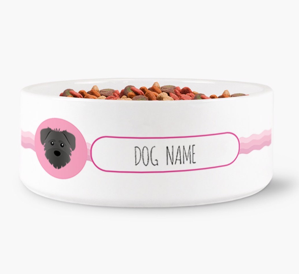 Personalised Wave Water Bowl for {dogsName}